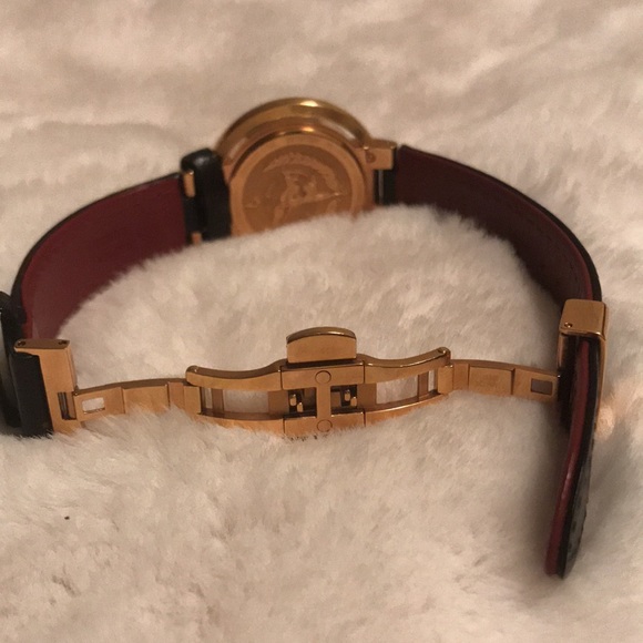 Leather Bulova Rubaiyat Ladies Diamond Rose Gold Tone Stainless Quartz Watch - Picture 6 of 9